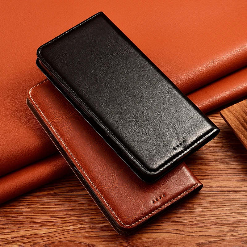 Phone Case For Samsung Galaxy A12 A22 A32 A42 A52 A72 A82 A21 A31 A41 A51 A71 A81 A91 Crazy Horse Genuine Leather Flip Cover 2