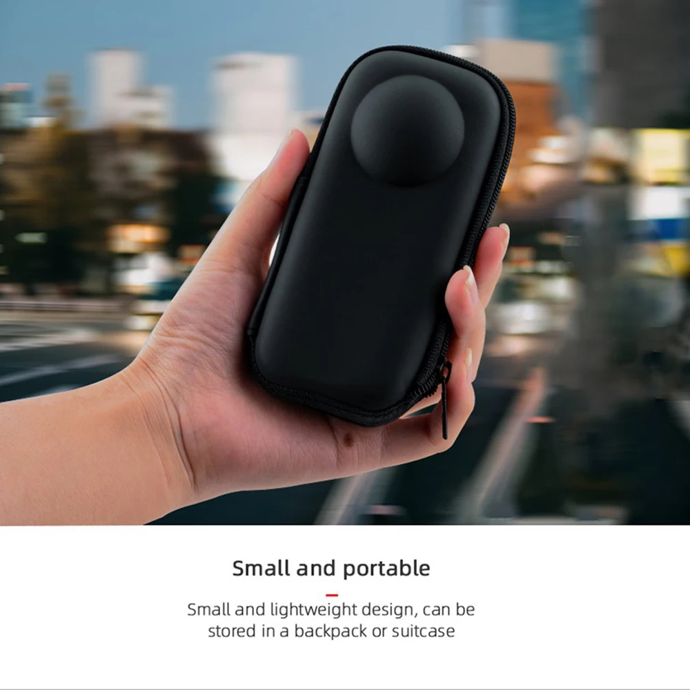 Insta360 X3 / X2 스포츠 카메라 보호대 용 미니 보관 케이스 Insta 360 X3 액세서리 용 휴대용 보관 케이스 PU 가방