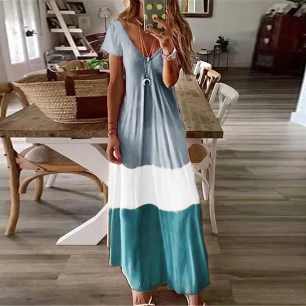 

Женские платья Y2k, роскошное пляжное платье, шикарное элегантное платье в полоску, женские длинные платья, платье с V-образным вырезом, Слитная одежда