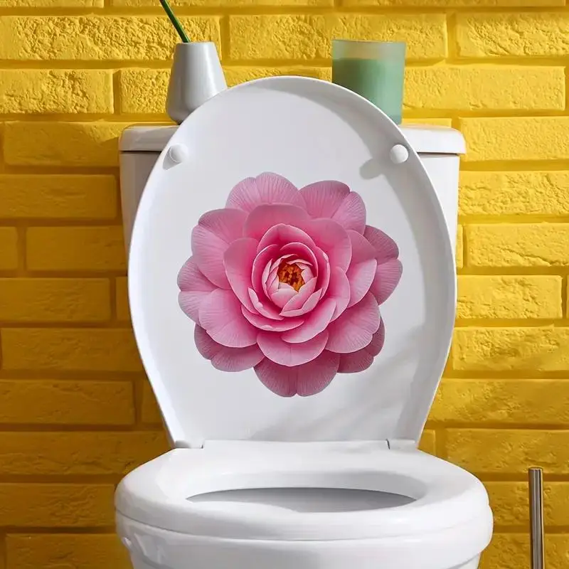 Badezimmer leuchtender Toilettenaufkleber Nachtlicht Lotus Wandtattoo Toilettensitzbezug Aufkleber selbstklebendes PVC wasserdicht Home Decor – Detail 6
