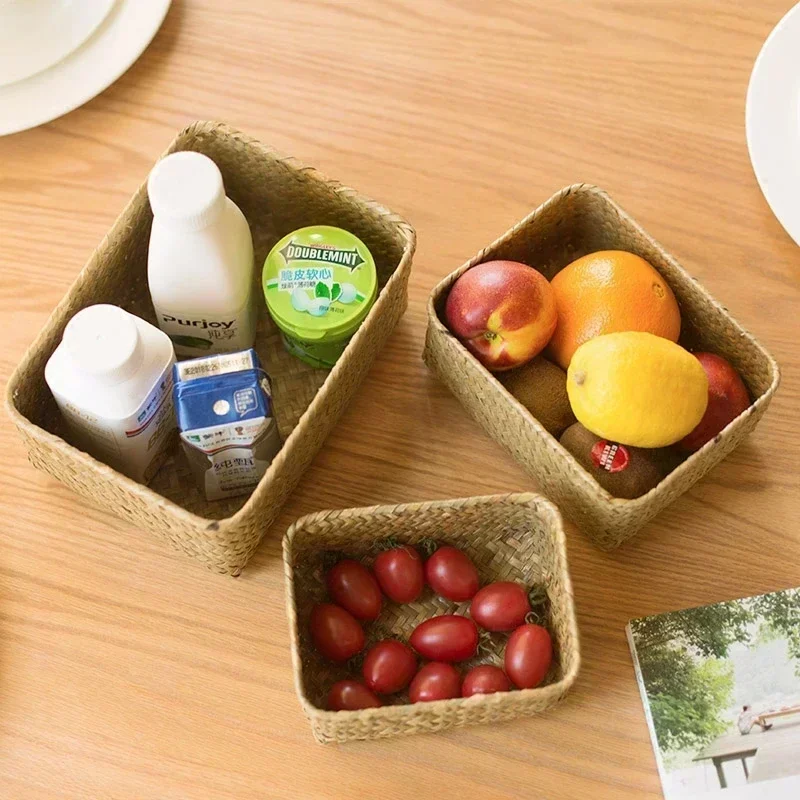 Natural Woven Seagrass Multipurpose Storage Basket