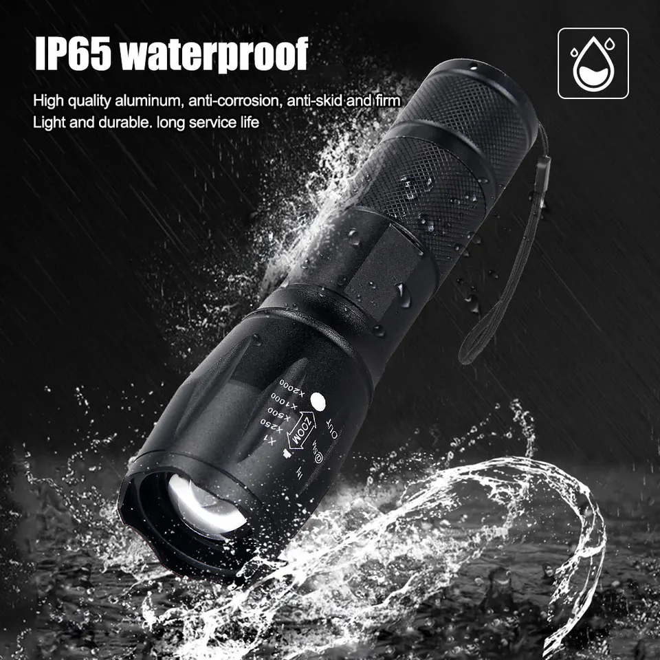 POCKETMAN 5-Pack Tactical LED Flashlight Set - 1200 Lumens, Adjustable Focus, 5 Modes, Water Resistant - View #10