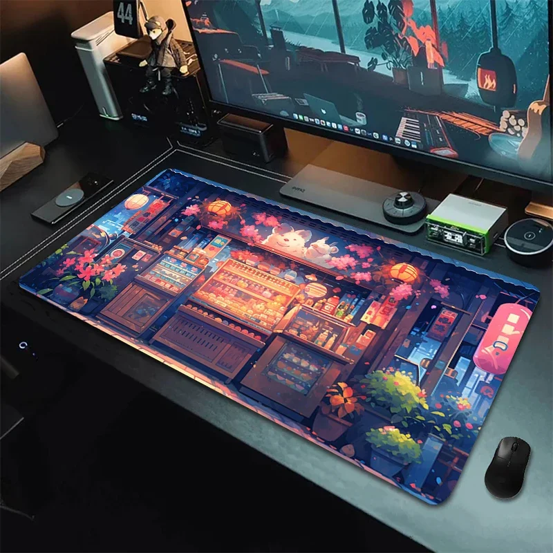 

Mause Pad Japan Aesthetics Mouse Rug Office Accessories Pc Cabinet Desk Mat Mousepad Gamer Keyboard Gaming Mats Xxl Large Carpet