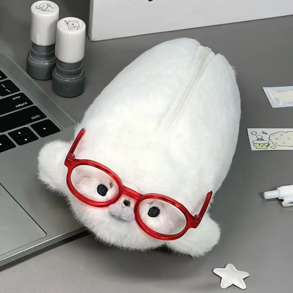 귀여운 물개 인형 필통, 고급스러운 디자인의 수납 가방, 문구 가방, 대용량 펜 파우치 (학생용)