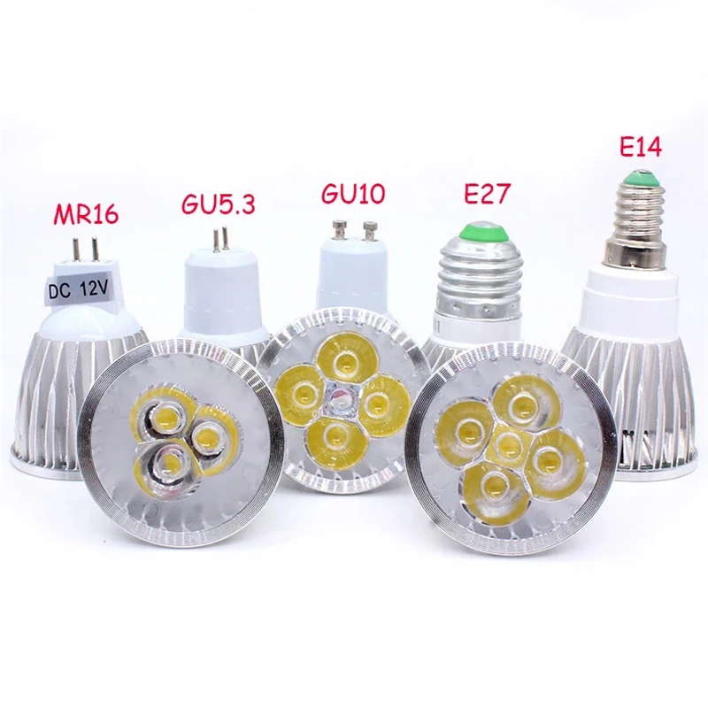 

5PCS LED Lamp MR16 12V Spotlight Bulb 9W 12W 15W Spot Light Bulb 110V 220V Lampara LED E27 Bombilla GU10 led Ampul Home Lighting