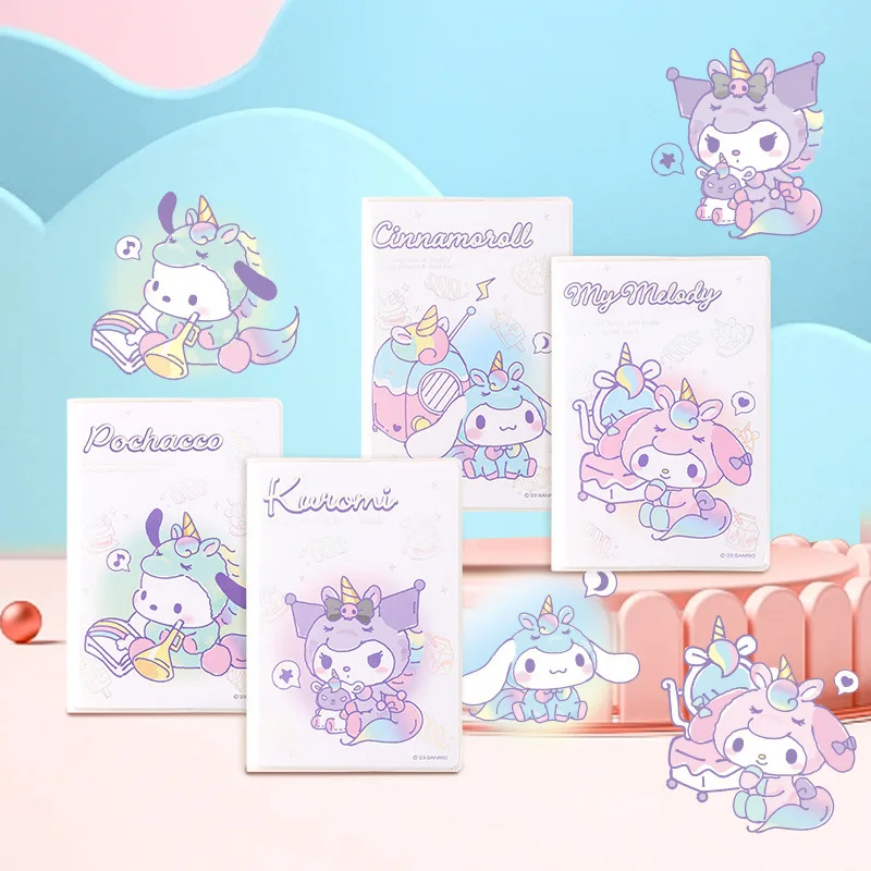 

Случайно выберите новый Единорог серии Sanrio резиновая обложка книга A5 с высоким внешним видом и милой ученической книгой для письма на день рождения