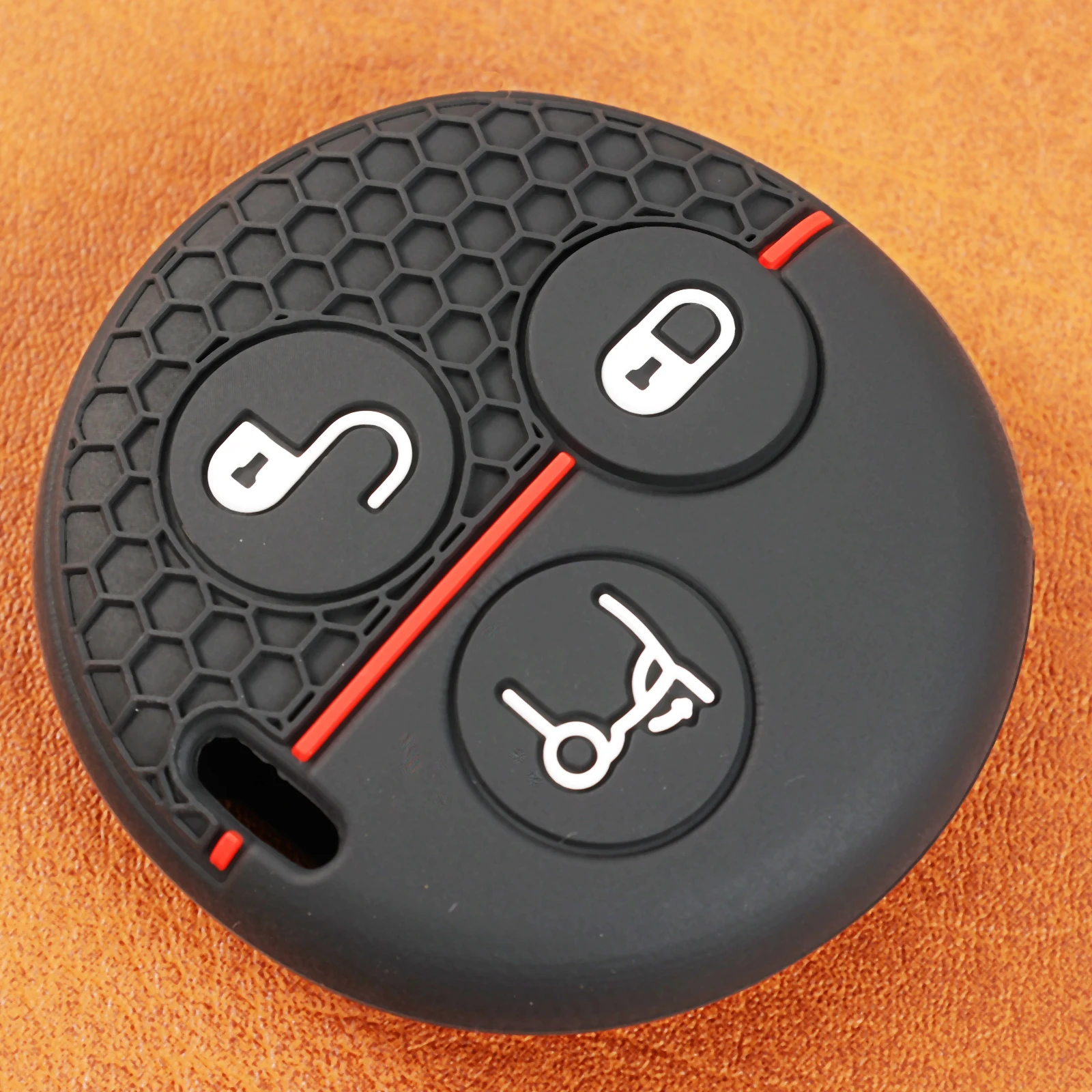 3 Button Remote Key Fob Ring Chain Case Cover Holder Shell Silicone For Benz Smart K Roadster City Forfour Fortwo 2006 2005 2004