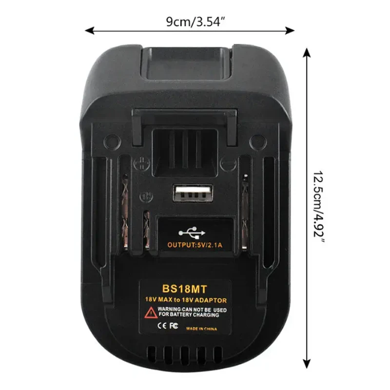 Battery Adapter Convertor Battery Converter Adapter BS18MT Li-ion Battery Adapter Converter USB Power Bank For Bosch BAT618 BAT619G BAT620 For Makita 18V Lithium Tool BL1830