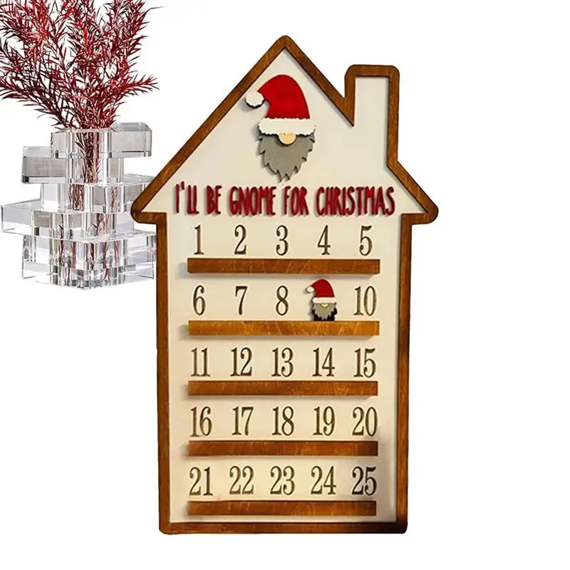 

Wooden Advent Calendar Halloween Countdown Calendar Christmas Wooden Ornament Household Wall Hanging Detachable Decorations
