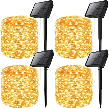 LED 태양 문자열 요정 빛 크리스마스 조명 32M 22M 7M 300/200 LED 구리 와이어 크리스마스 웨딩 파티 장식 램프