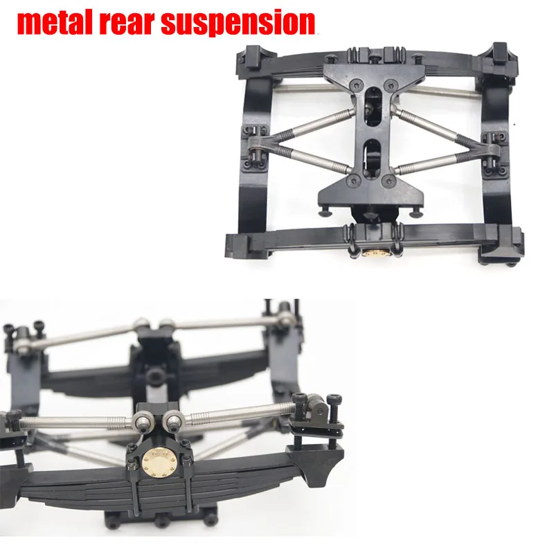 

1:14 RC Truck Metal Rear Suspension Parts for 1/14 Tamiya Trailer Tipper Scania 770S R620 Benz Actros 3363 Volvo FH16 MAN LESU