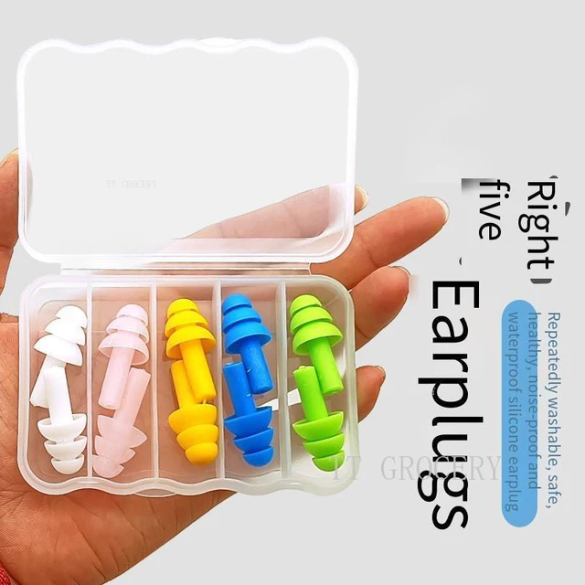 10pcs/Set Silicone Sleeping Ear Plugs Anti-Noise Soundproof