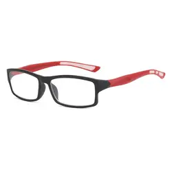 Ultralight Anti - Blue Light Square Reading Glasses - Strength 350 (Red)