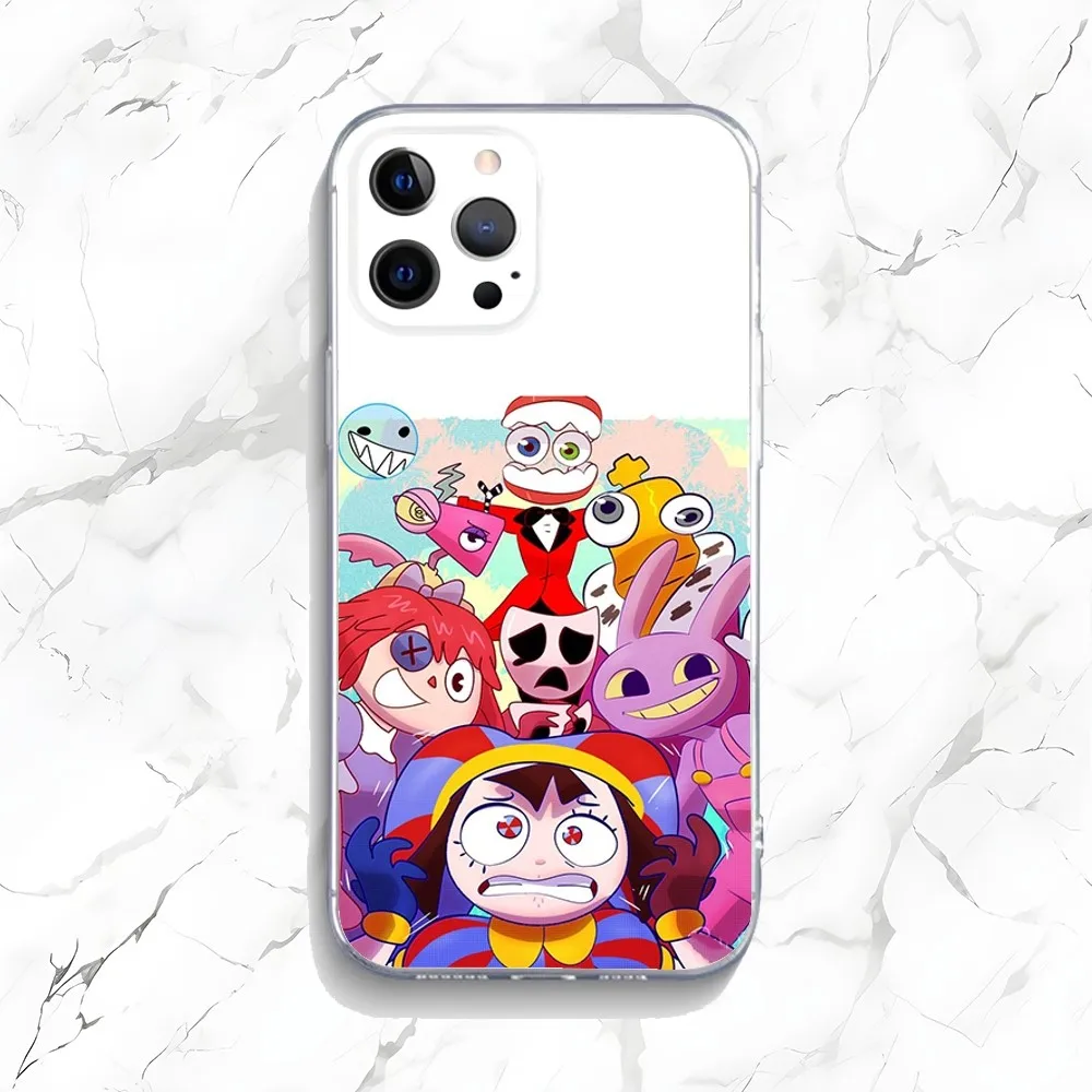 Amazing D-Digital C-Circus Phone Case For iPhone 15,14,13,12,11 Plus,Pro,Max,XR,XS,X,7,8 Plus,SE,Mini Transparent Silicone Soft 4