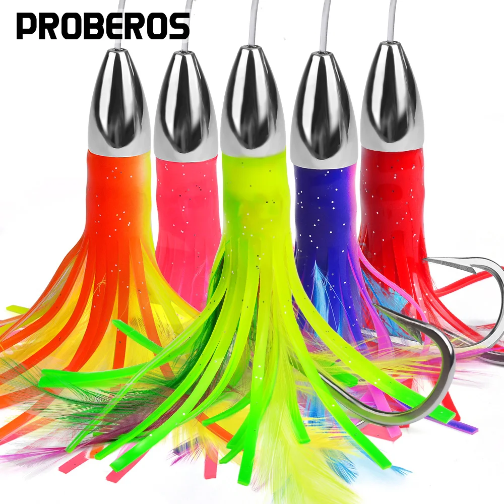 Lot De 10 Leurres Souples Fishing Guru Tackle – Jupe Calmar 9 Pouces Multicolore