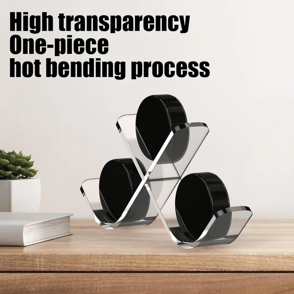 Clear Hockey Puck Display Case Acrylic Hockey Puck Display Stand for 3 Pucks Holder Storage Sports Decoration