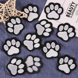 5pcs Dog Paw Embroidery Patch Child Kids Clothes Badge Accessories Diy Iron On Patches Clothing Sewing Cat Claw Emblem Stickers