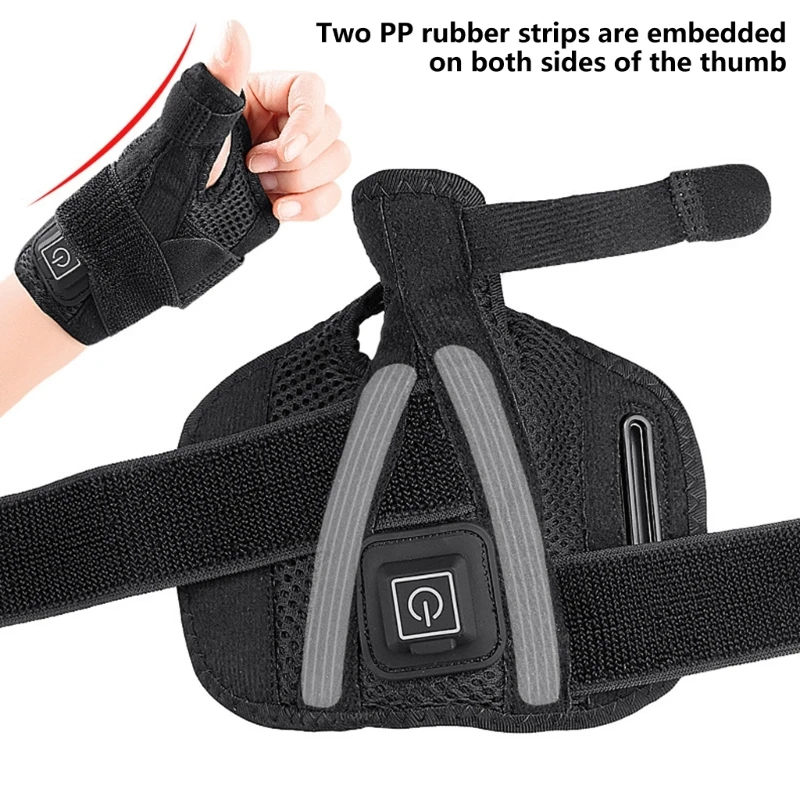 USB Electric Heated Wrist Brace for Women and Men Wrist Heating Pad with 3 Heat Settings Heated Wrap Warmer