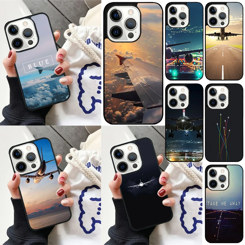 Custodia Per Telefono Aereo Aereo Aereo Per Iphone 15 14 6 7 8 Plus X Xr Xs Se2020 Per Apple 11 12 13 Mini Pro Max Coque