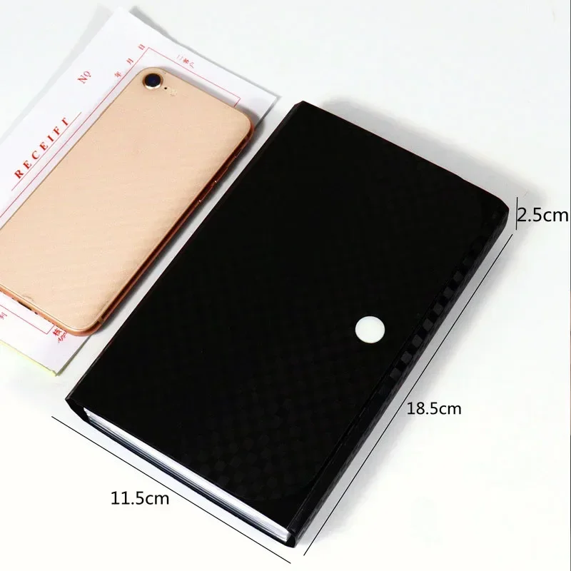 소형 파일 지갑 영수증 폴더 A6 아코디언 폴더 7 레이어 13 레이어 파일 케이스 자체 접착 인덱스 탭이 있는 방수