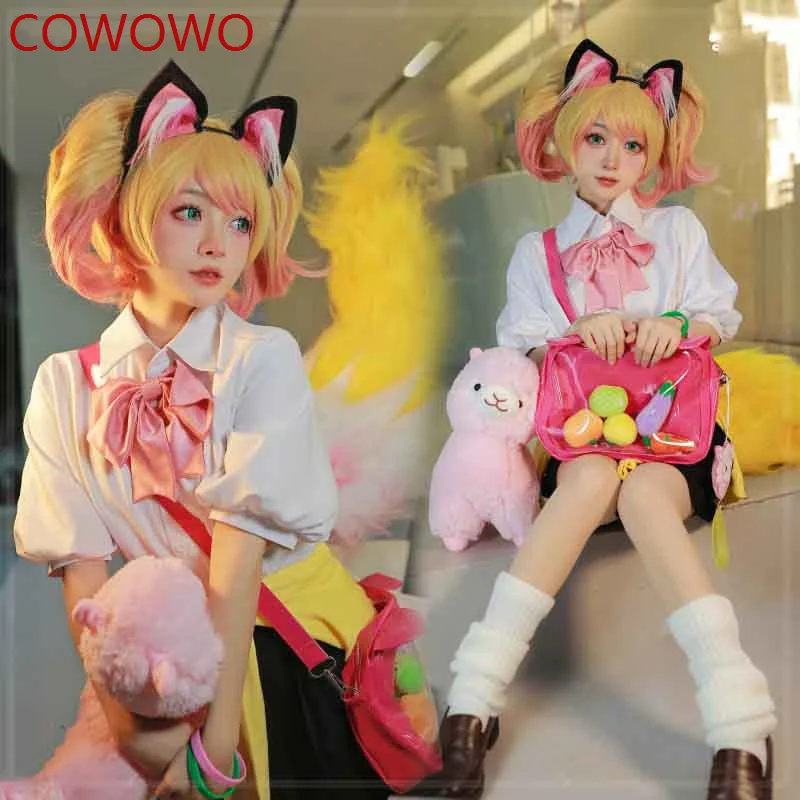 

Костюм для косплея COWOWO Honor of Kings Daji, полный комплект, розовое милое платье для девочек, костюм короля славы Daji, косплей, аниме одежда