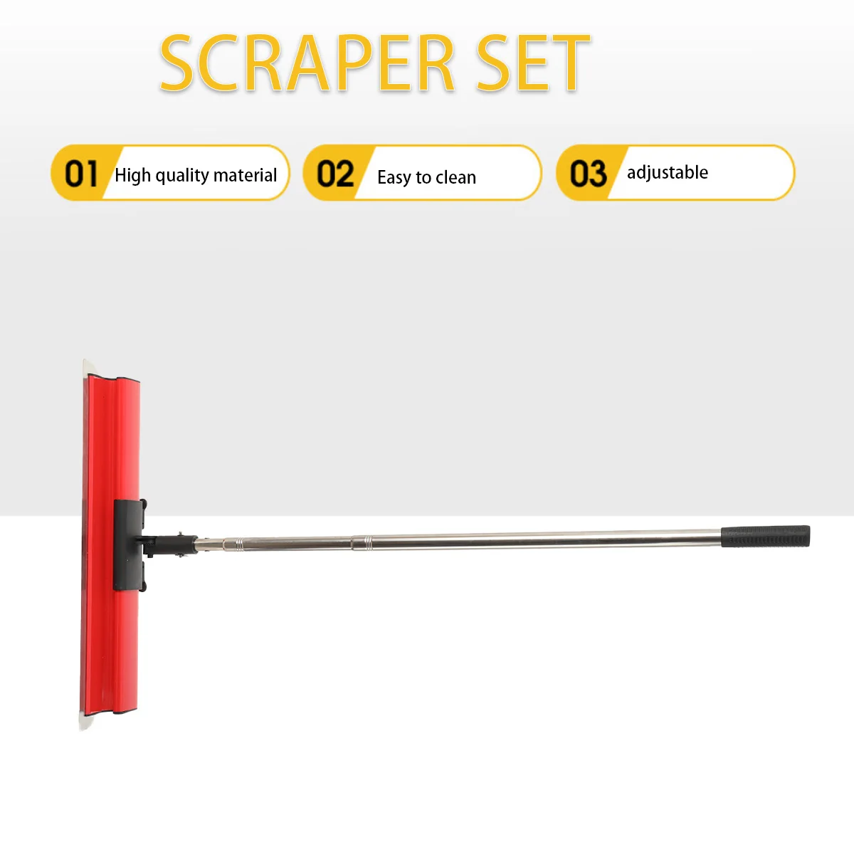 Trockenbau-Glättspachtel-Set mit 40/60/80cm Glättspachtel + Verlängerungsstange für Wand und Decke – Detail 11
