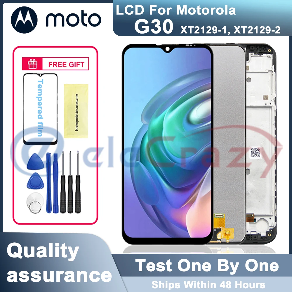 Оригинальный ЖК-дисплей 6,5 дюйма для Motorola Moto G30, ЖК-дисплей с сенсорным экраном и дигитайзером в сборе, запасные части для Moto G30 PAML0000IN