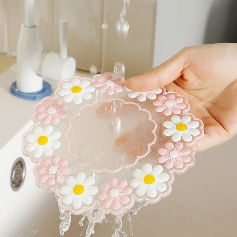 Cute Daisy Blossom Table Mat Anti-skid Cup pads Tea Cup Milk Mug Coffee Cup CoasterHeat Insulation Kitchen Accessories Placemat