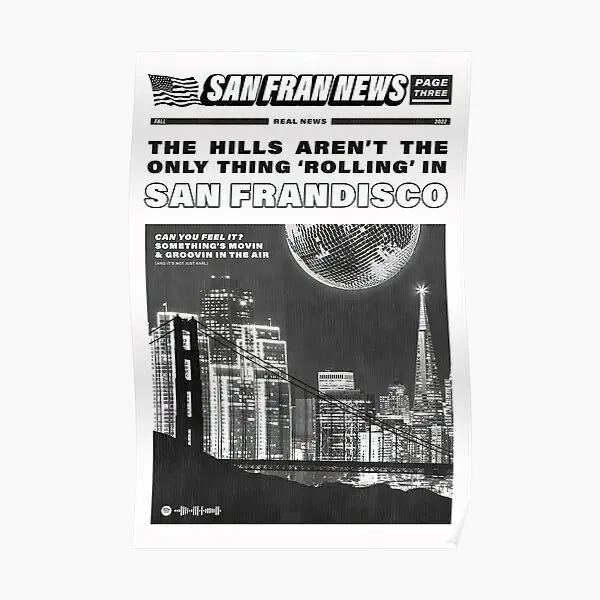 

Плакат San Frandisco, Декор, художественная роспись, забавная винтажная Современная печать для комнаты, домашняя живопись, Декоративная Настенная картина без рамки
