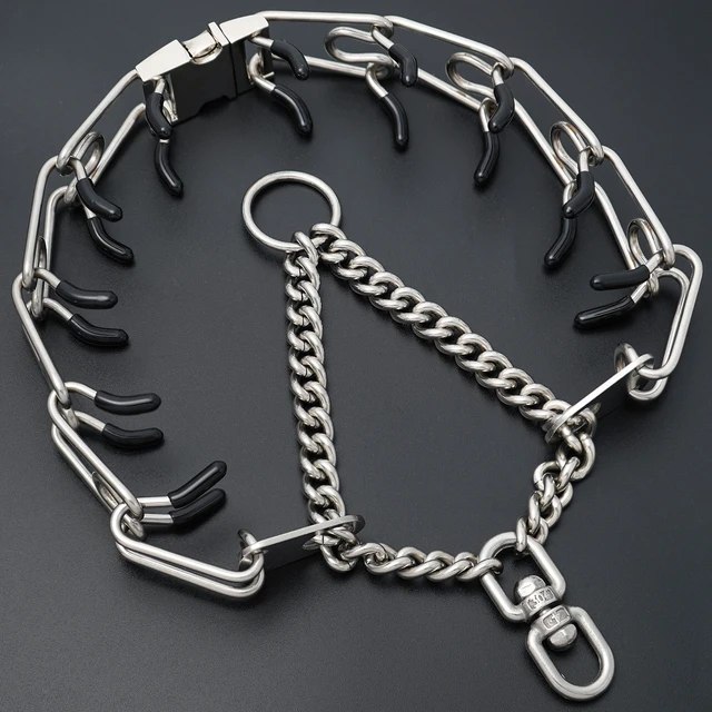 Prong Pinch Collar for Dogs, Adjustable Training Collar with Quick Release Buckle for Small Medium Large Dogs,No Pull Collar 5