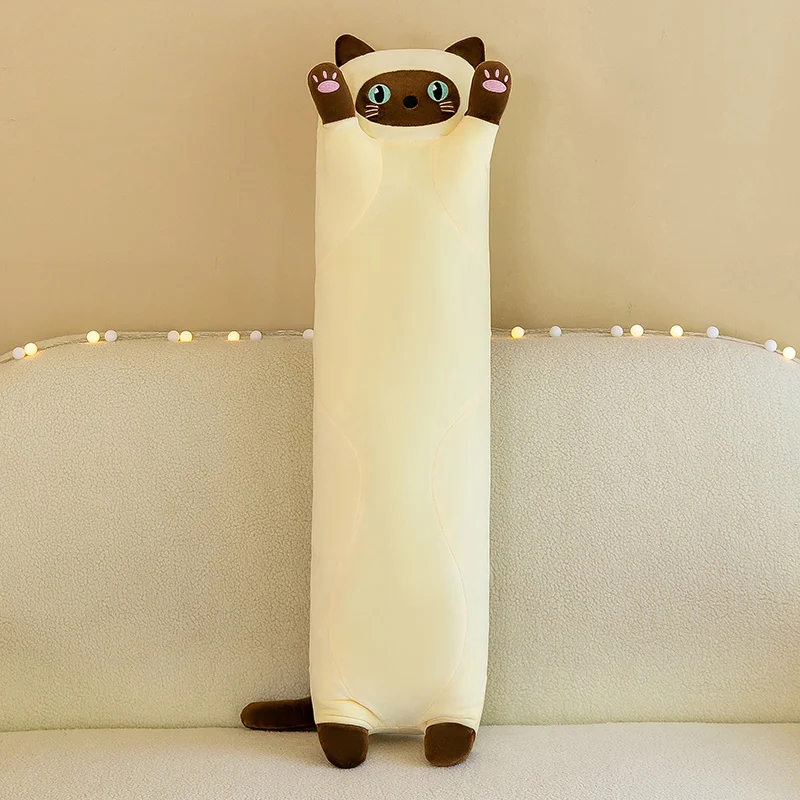 thumbnail image 1 of Cartoon Long Cat Capybara Plush Throw Pillow Soft Stuffed Cotton Stuffed Toy Pillow Gift For Boys Girls To Sleep Companion Dolls, 1 of 5