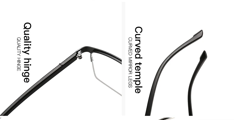 2PCS herren Business Lesebrille Metall Halb-rahmen Männer Frauen Mode Presbyopie Brillen Hyperopie Anti Blau Licht Brillen – Detail 4
