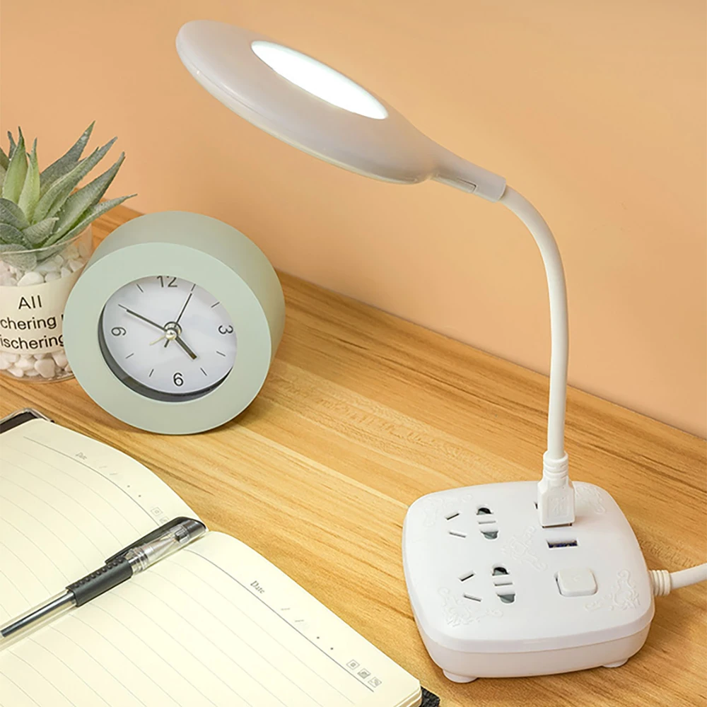 Led Light Desk Lamp Night Light Book Light Led Desk Lamp USB Direct Plug Table Lights Dormitory Bedside Book Lamp Eye Protection Student Study Reading Portable Night Light