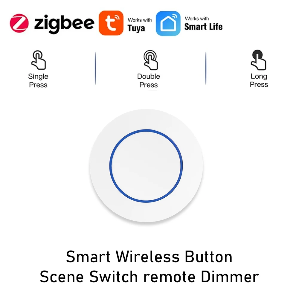 Tuya Zigbee Button Wireless Smart Scene Switch Automation Scenario Push