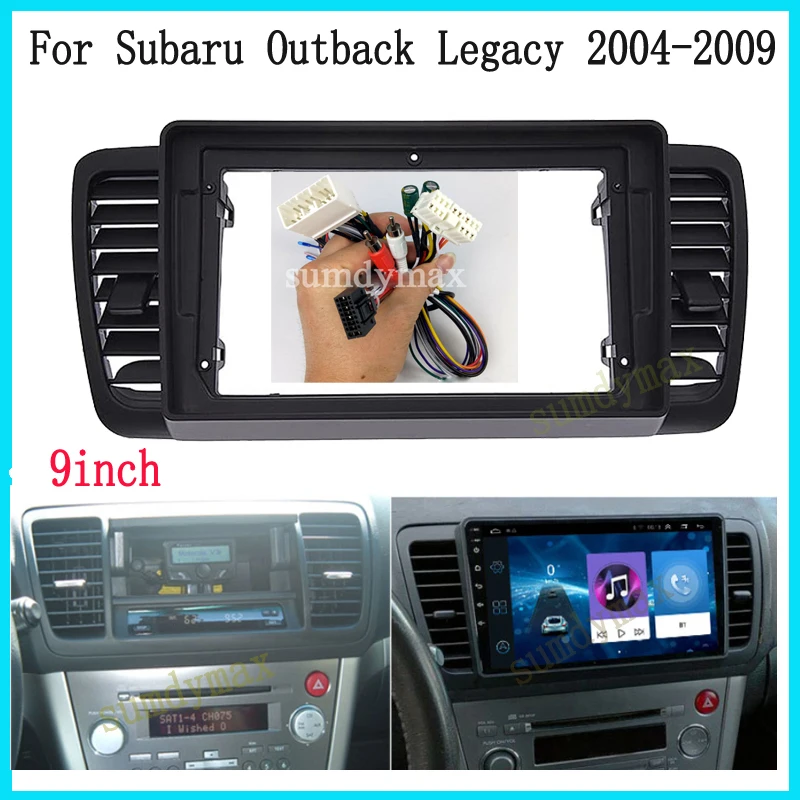 

9 дюймовый Android большой экран Аудио приборная панель комплект для Subaru Legacy Outback 2004-2006 автомобильный радиоприемник комплект крепления для приборной панели