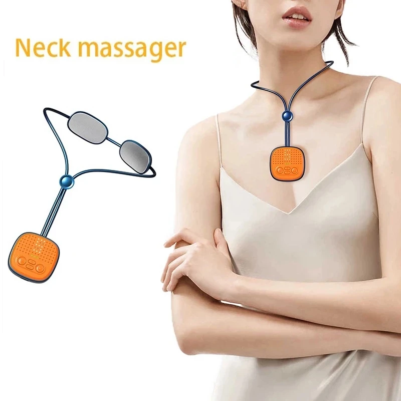 

4 modes EMS double pulse pendant design smart electric neck massager