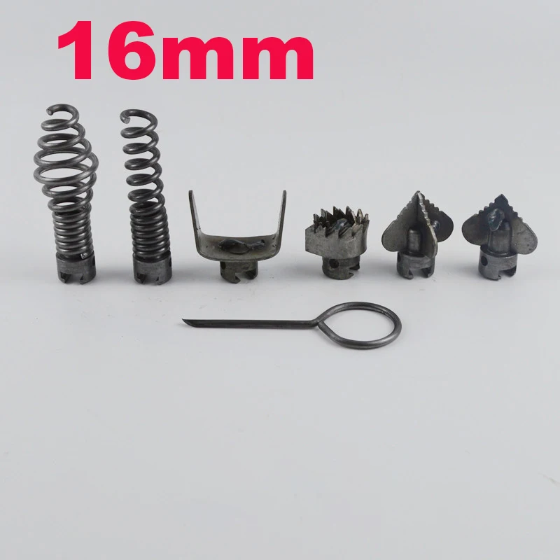 Primavera Cortador Cabeça Ferramenta de Dragagem Dreno Mais Limpo Dissipadores Esgoto Bacia Pipeline Removedor Entupido Cozinha Higiênico Limpeza Conector 16 mm