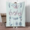 Cute Axolotl Decorative Blankets for Sofa Throw Blanket King Size Thin Wadding Blanket Bed Fluffy Soft Blankets and Throws Nap & 1
