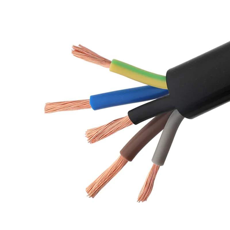 flexibele kabel 3-core witte stroomkabel, 2 kernen, 22awg