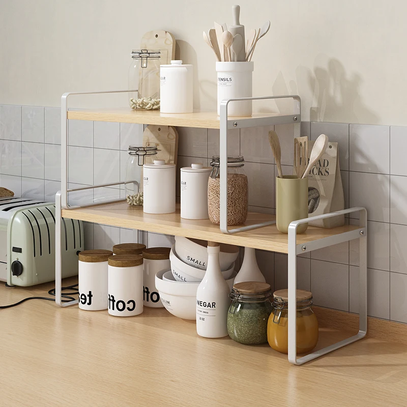 Modern Simplici Metal Wood Tea Cup Coffee Cup Water Cup Storage Ra Tabletop Organizer Rectangle Kitchen Storage elf