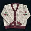 Christmas Tree Women Cardigan Autumn Winter Knitted Cardigans with Star Embroidery Holiday Sweater Folklore Tops Christmas Gift 1