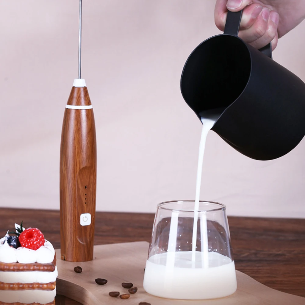Mousseur à Lait électrique Sans Fil - Mélangeur Mini Pour Café, œufs Et Crème - Vitesse 1130 RPM