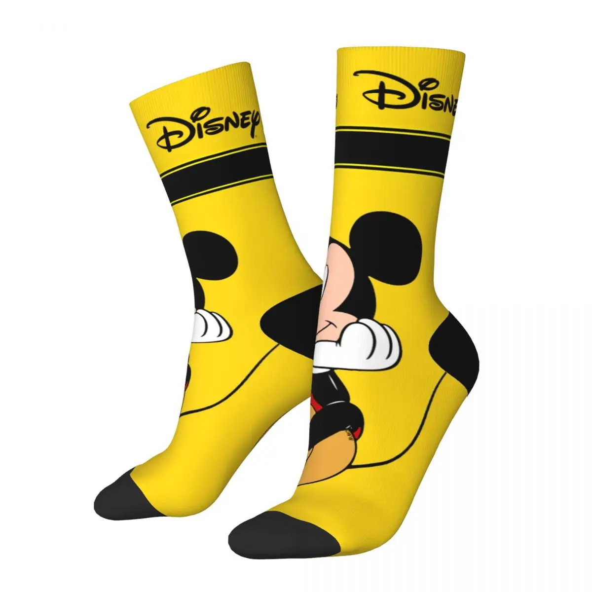 thumbnail image 1 of Calcetines divertidos y felices para hombre, estilo vintage Harajuku, estilo callejero de Mickey Mouse, con estampado novedoso, calcetines locos, regalo estampado, 1 of 7