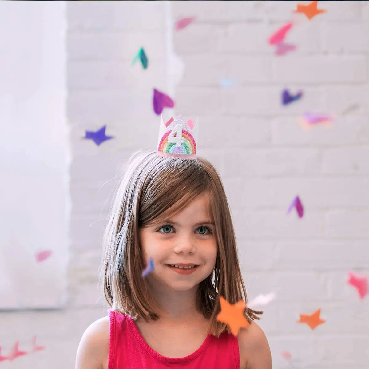 Baby Crown Hat,Birthday Crown,Party Hat Felt Rainbow Theme Birthday Party Crown 1st 2nd 3rd Happy Birthday Party Decor Kids Baby Shower Number Hat Unicorn