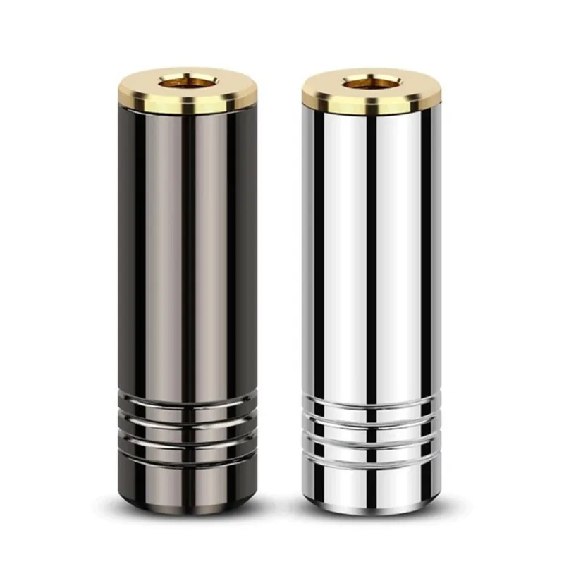 Audiophile 잭 2.5mm 3.5mm 4.4mm 여성 플러그 구리 금도금 이어폰 커넥터 DIY 4 극 균형 여성 헤드폰 어댑터