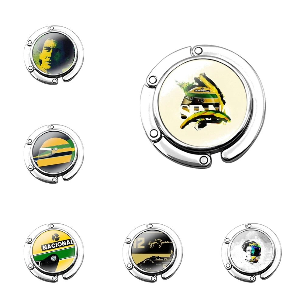 

Foldable Purse Hook for Women's Table Handbag Storage Folding Decor Table Hook Racing Ayrton Senna