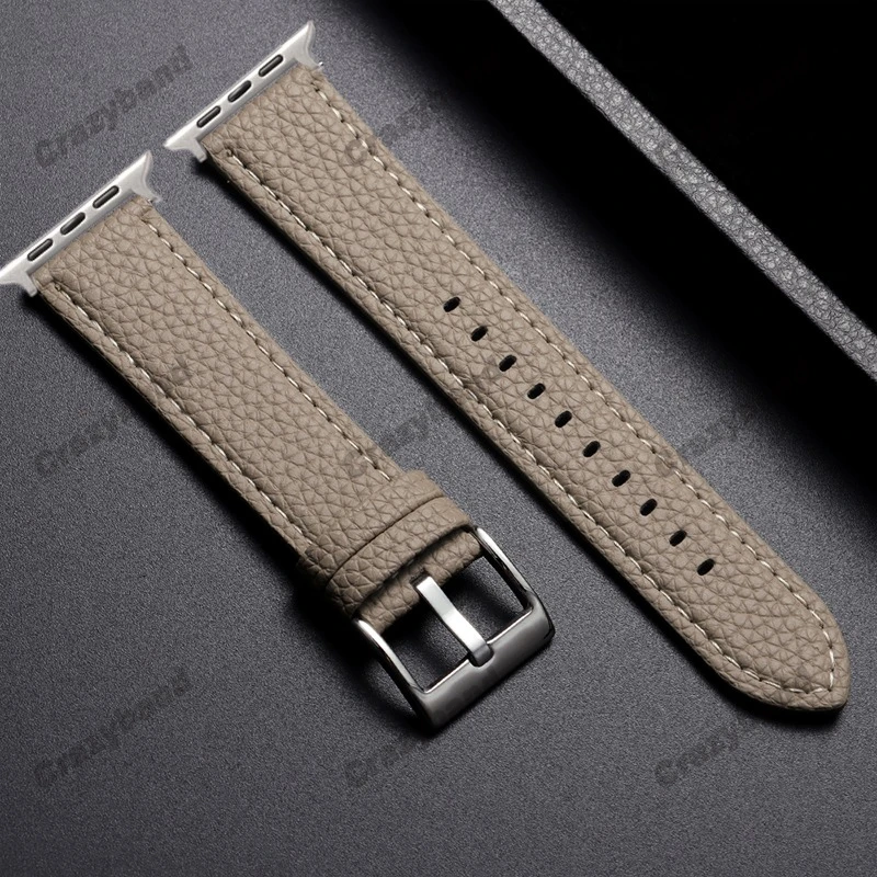 Lychee Pattern Leather Business Band