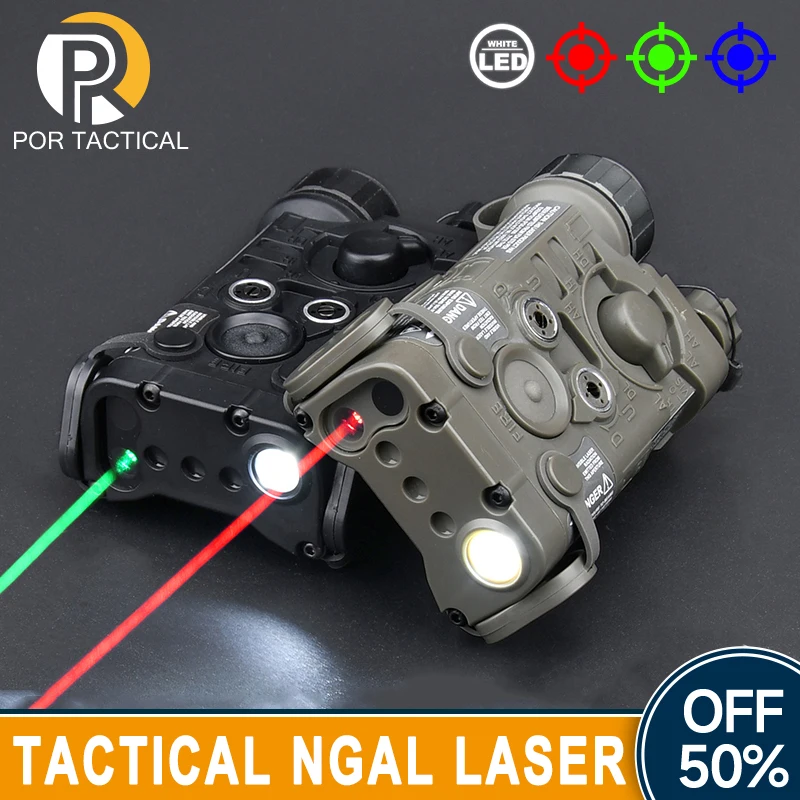 

WADSN Airsoft Tactical NGAL Laser Pointer Red Green Blue Dot Sight Aiming Laser LED White Strobe Flashlight Weapon Scout Light