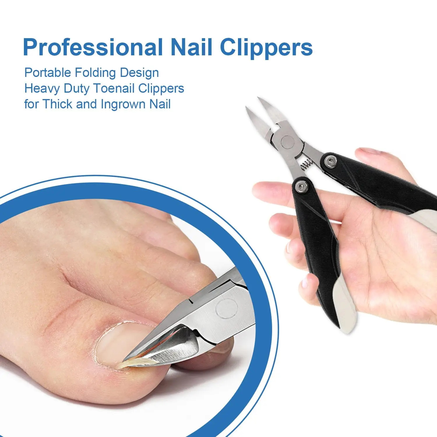 1Piece Multifunctional Folding Stainless Steel Nail Clippers Eagle Nose Pliers Dead Skin Pliers Nail clippers Pedicure Clip
