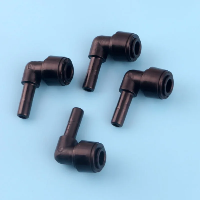 6.5mm Black RO Water Fitting 1/4" Straight Elbow Tee POM Coupling Hose PE Pipe Bulkhead Connector Water Filter Parts
